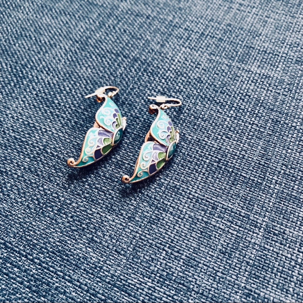 Fossil Butterfly Earrings